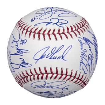 2011 New York Yankees Team Signed OML Selig Baseball With 24 Signatures Including Jeter, Rivera and Rodriguez (PSA/DNA)